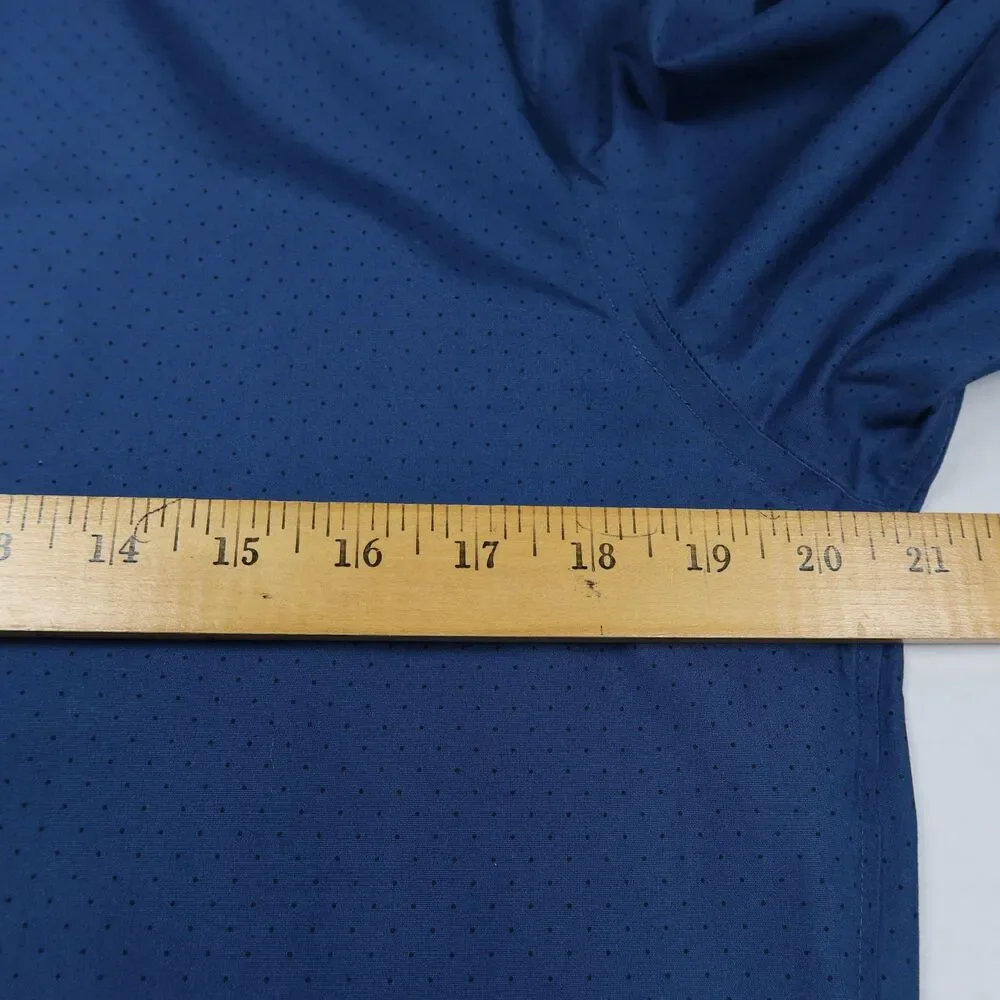 Banana Republic Grant Fit Shirt Long Sleeve Mens Sz Medium Navy Non-Iron Cotton